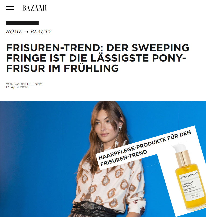 HARPER'S BAZAAR - FRISUREN TREND MIT LIGHTWEIGHT TREATMENT