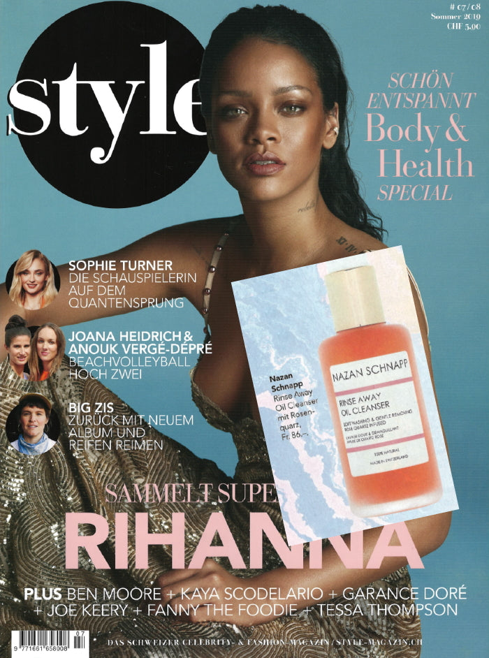 RINSE AWAY OIL CLEANSER IN STYLE MAGAZINE